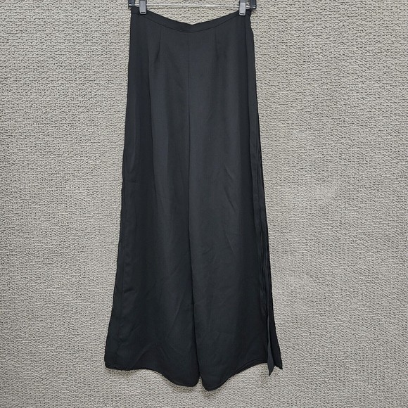 VERONIQUE YOUNG Women's Black Layered Wide Leg Palazzo Pants‎ Size 4 (28x28) - Picture 1 of 10